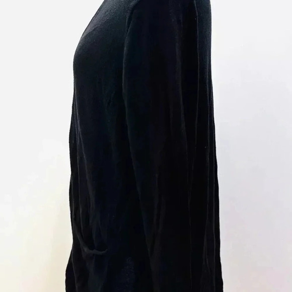 Target Women Long Sleeve Button Down V-Neck Black Cardigan Sweater Size Medium - Picture 10 of 12